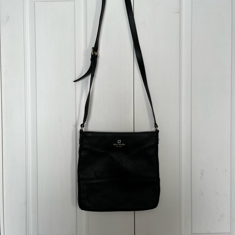 Kate Spade Black Textured Crossbody Bag